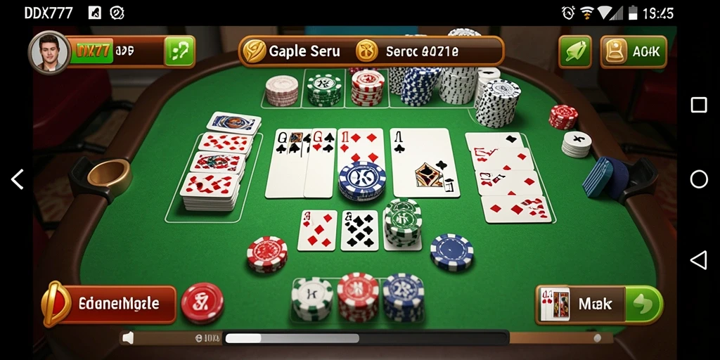 Tampilan gameplay Gaple seru dan interaktif di IDX777.