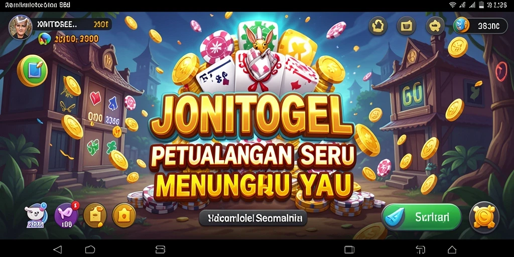 Tampilan gameplay seru di JONITOGEL dengan petualangan menantang.
