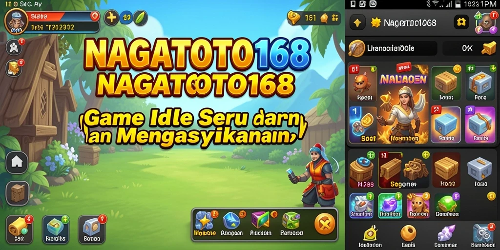 Tangkapan layar gameplay NAGATOTO168 yang menunjukkan karakter melakukan aktivitas Idle.