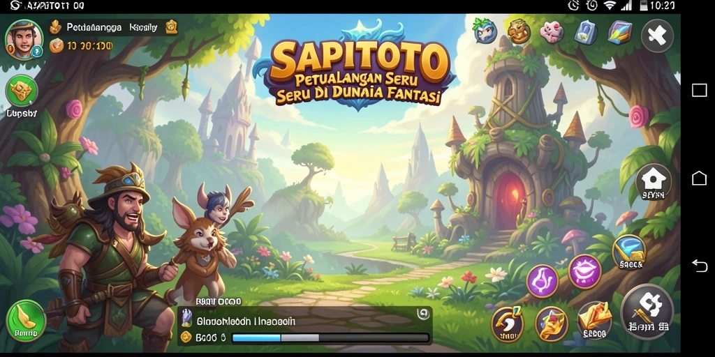 Screenshot utama SAPITOTO menunjukkan aksi petualangan yang mendebarkan dan grafis menawan.